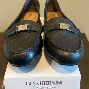Giani Bernini Black Leather Loafers